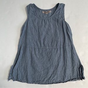 Flax Linen chambray dusty blue Tank Top P/S